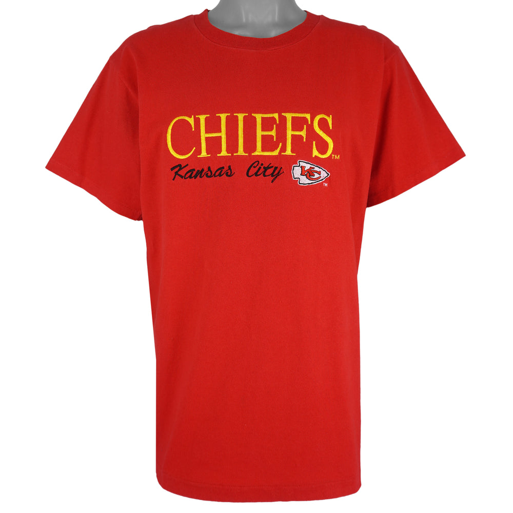 NFL (Competitor) - Kansas City Chiefs Single Stitch T-Shirt 1990s Large Vintage Retro Football