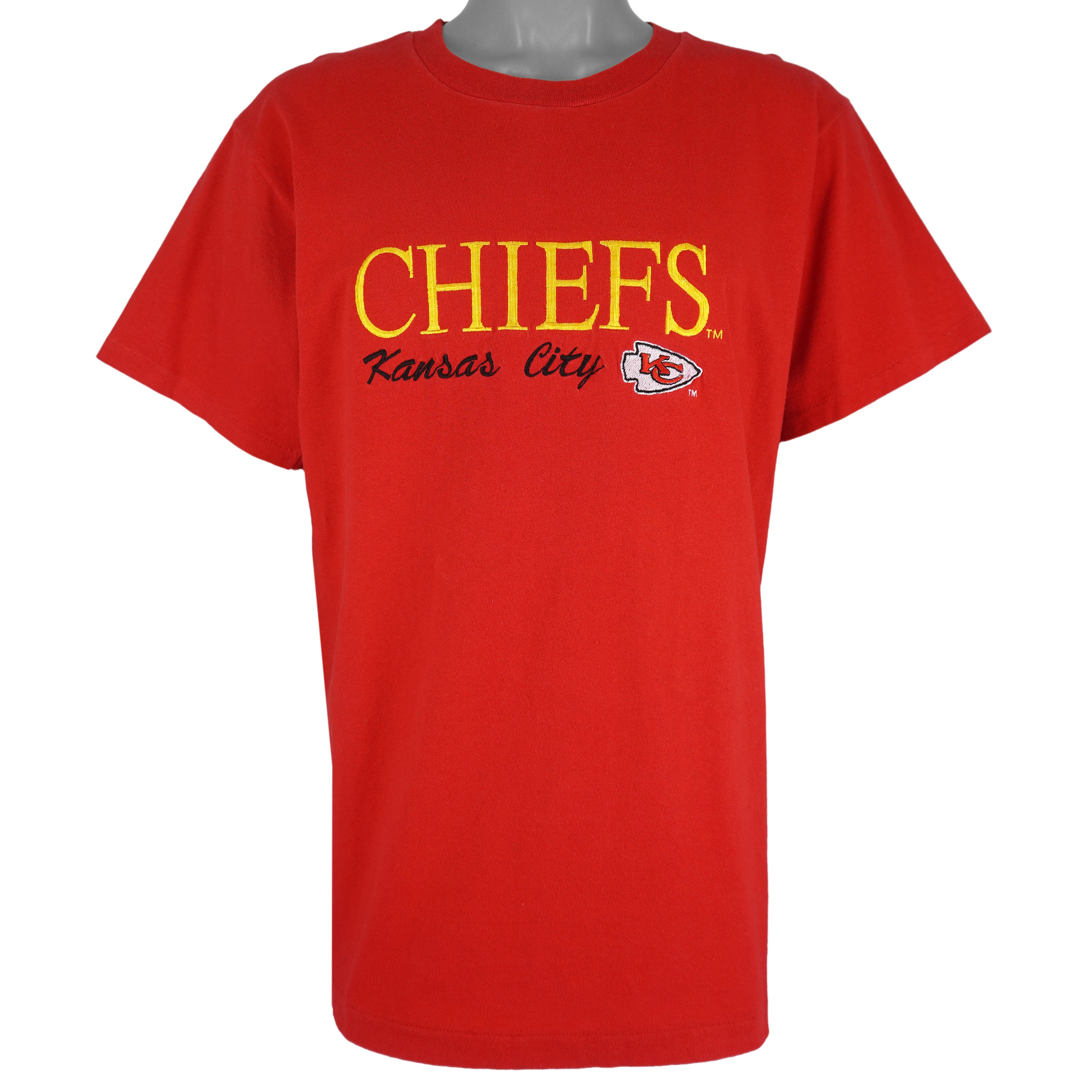 NFL (Competitor) - Kansas City Chiefs Single Stitch T-Shirt 1990s Large Vintage Retro Football