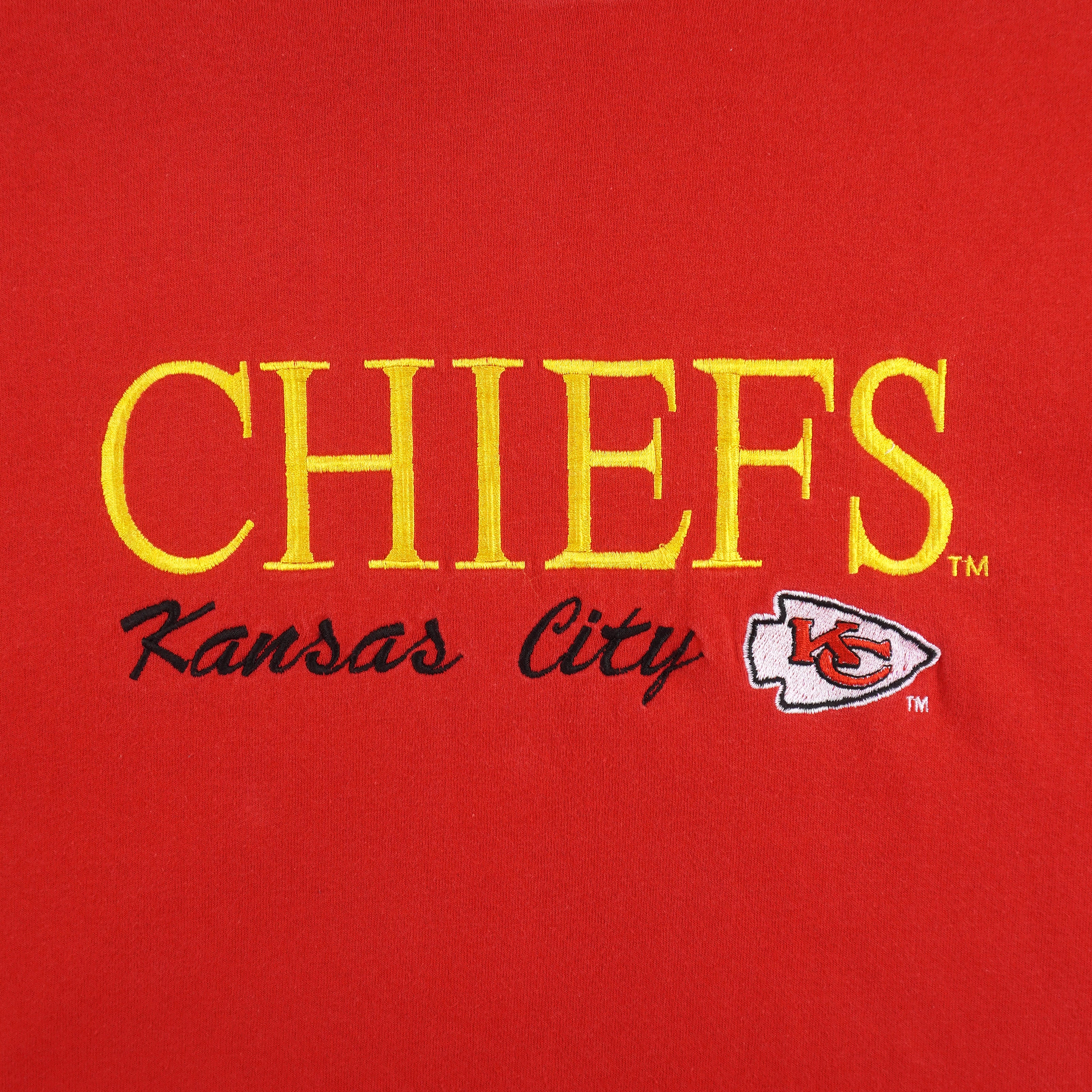 NFL (Competitor) - Kansas City Chiefs Single Stitch T-Shirt 1990s Large Vintage Retro Football