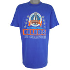 NHL - Edmonton Oilers Stanley Cup Champions single Stitch T-Shirt 1990 X-Large Vintage Retro Hockey 