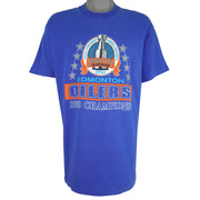 NHL - Edmonton Oilers Stanley Cup Champions single Stitch T-Shirt 1990 X-Large Vintage Retro Hockey 