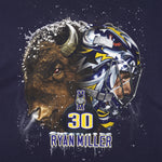 NHL - Buffalo Sabres Ryan Miller #30 Spell-Out T-Shirt 1990s Large Vintage Retro Hockey