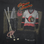 NHL (Nutmeg) - Ottawa Senators Single Stitch Locker Room T-Shirt 1990s X-Large Vintage Retro Hockey