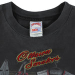 NHL (Nutmeg) - Ottawa Senators Single Stitch Locker Room T-Shirt 1990s X-Large Vintage Retro Hockey