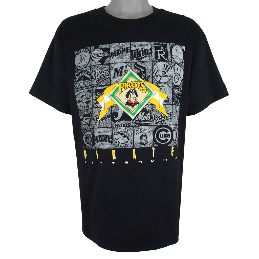 MLB - Pittsburgh Pirates Team Logo Single Stitch T-Shirt 1990s X-Large Vintage Retro Baseball