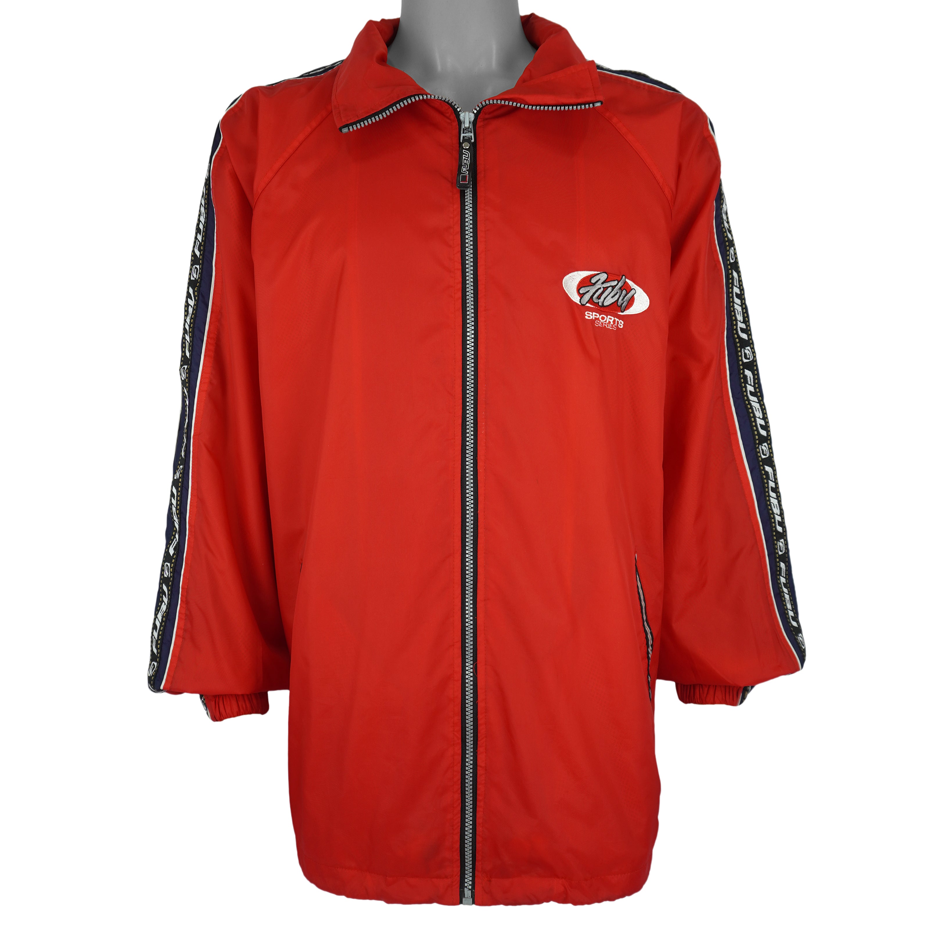 FUBU - Fubu Sports Taped Logo Jacket 1990s XX-Large Vintage Retro