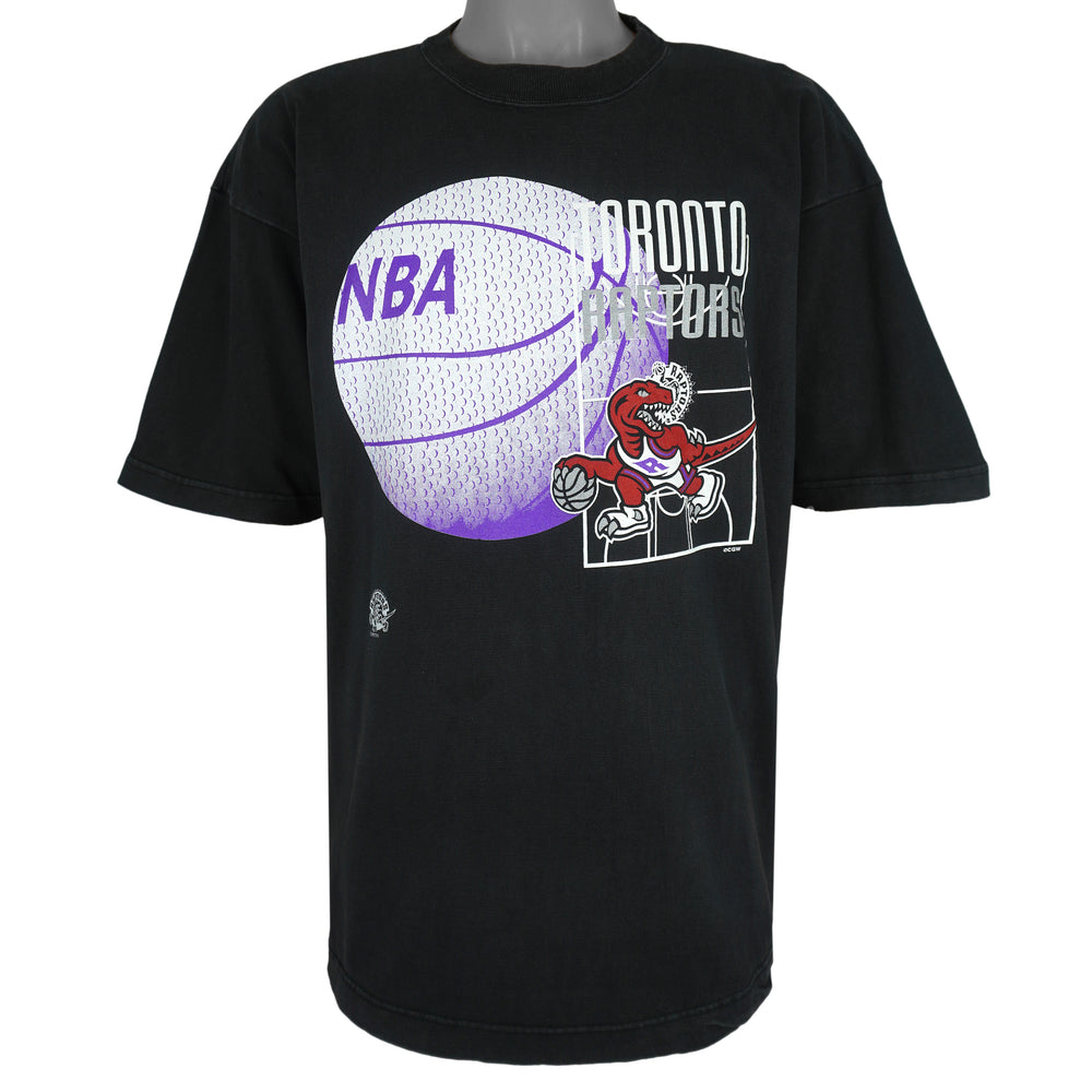 NBA (My Favourite Team)- Toronto Raptors Basketball T-Shirt 1990s Medium Vintage Retro Basketball