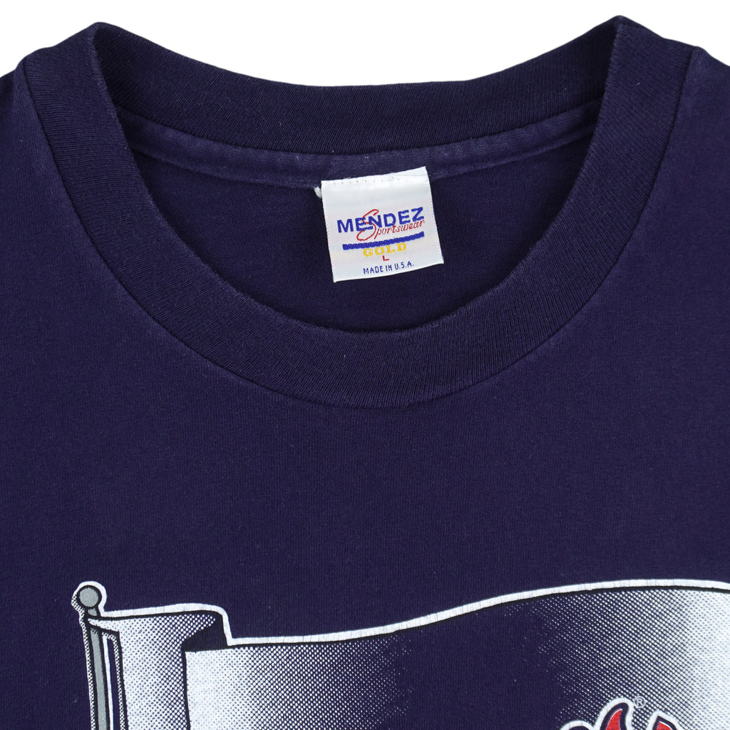MLB (Mendez) - Atlanta Braves x Flinstone Single Stitch T-Shirt 1994 Large Vintage Retro Baseball