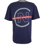Nautica - Blue Nautica Competition Spell-Out T-Shirt 1990s X-Large Vintage Retro