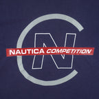 Nautica - Blue Nautica Competition Spell-Out T-Shirt 1990s X-Large Vintage Retro