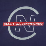 Nautica - Blue Nautica Competition Spell-Out T-Shirt 1990s X-Large Vintage Retro