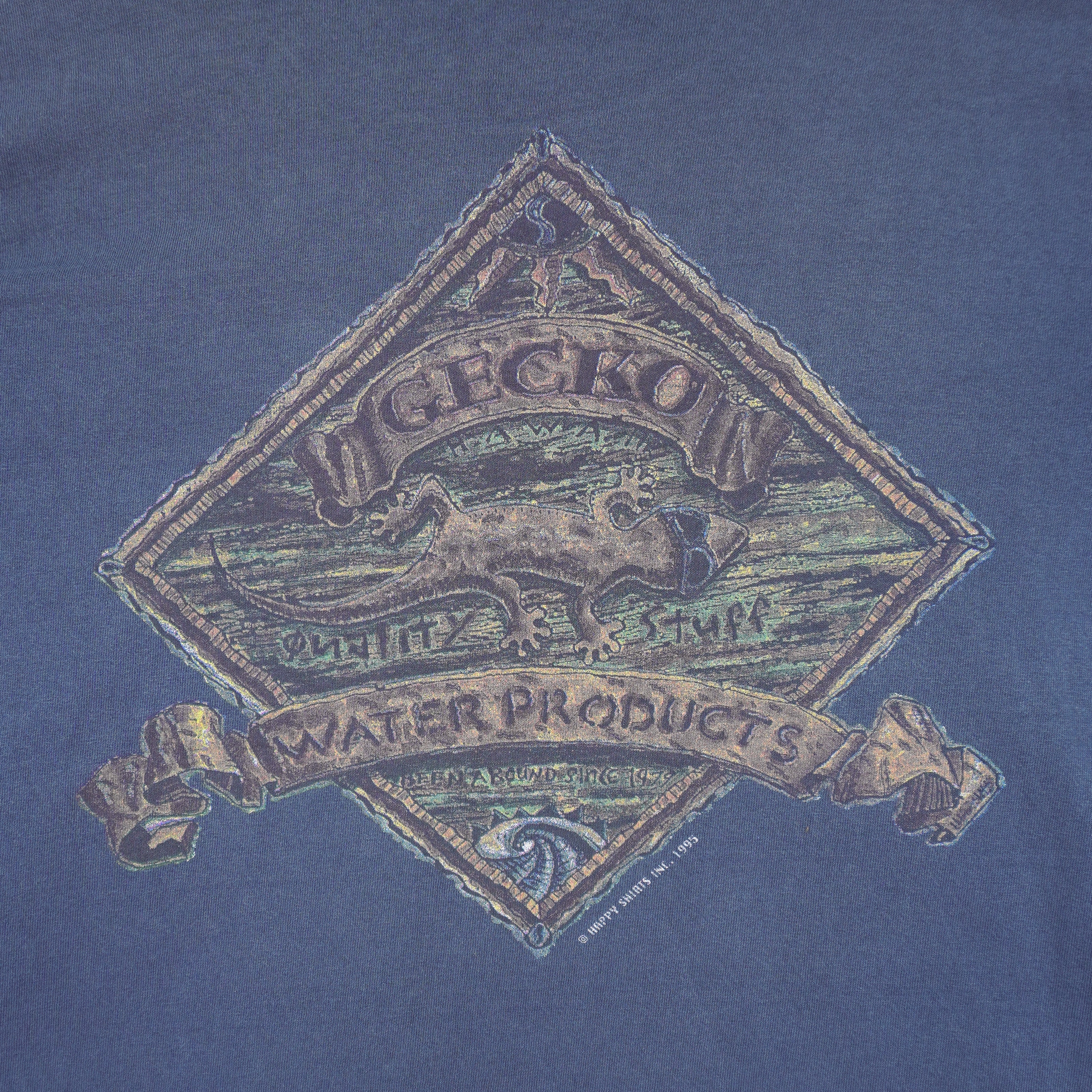 Vintage - Gecko Hawaii Water Product Single Stitch T-Shirt 1995 Medium Vintage Retro