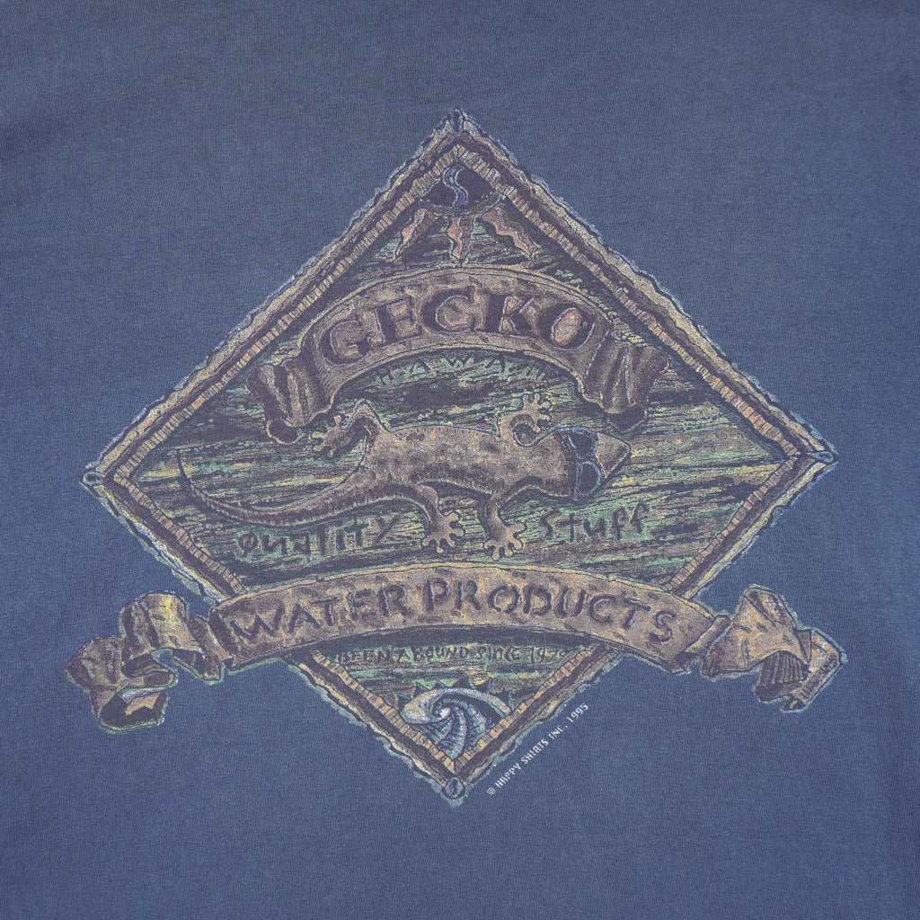 Vintage - Gecko Hawaii Water Product Single Stitch T-Shirt 1995 Medium Vintage Retro