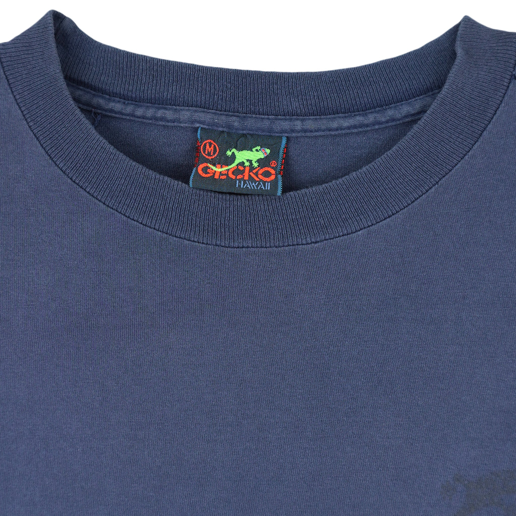 Vintage - Gecko Hawaii Water Product Single Stitch T-Shirt 1995 Medium Vintage Retro