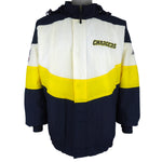 NFL (Apex One) - San Diego Chargers Hooded Puffer Jacket 1990s Large Vintage Retro Football
