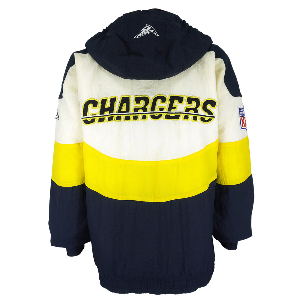 NFL (Apex One) - San Diego Chargers Hooded Puffer Jacket 1990s Large Vintage Retro Football