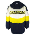 NFL (Apex One) - San Diego Chargers Hooded Puffer Jacket 1990s Large Vintage Retro Football