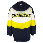 NFL (Apex One) - San Diego Chargers Hooded Puffer Jacket 1990s Large Vintage Retro Football