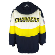 NFL (Apex One) - San Diego Chargers Hooded Puffer Jacket 1990s Large Vintage Retro Football