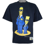 Vintage - The Simpsons Men In Black Spell-Out T-Shirt 2000 Large
