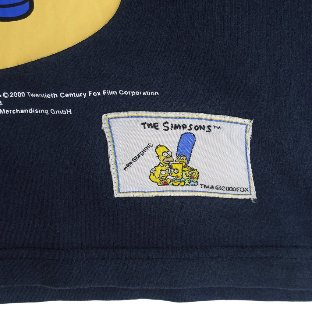 Vintage - The Simpsons Men In Black Spell-Out T-Shirt 2000 Large Vintage Retro