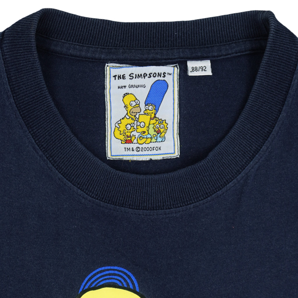 Vintage - The Simpsons Men In Black Spell-Out T-Shirt 2000 Large Vintage Retro