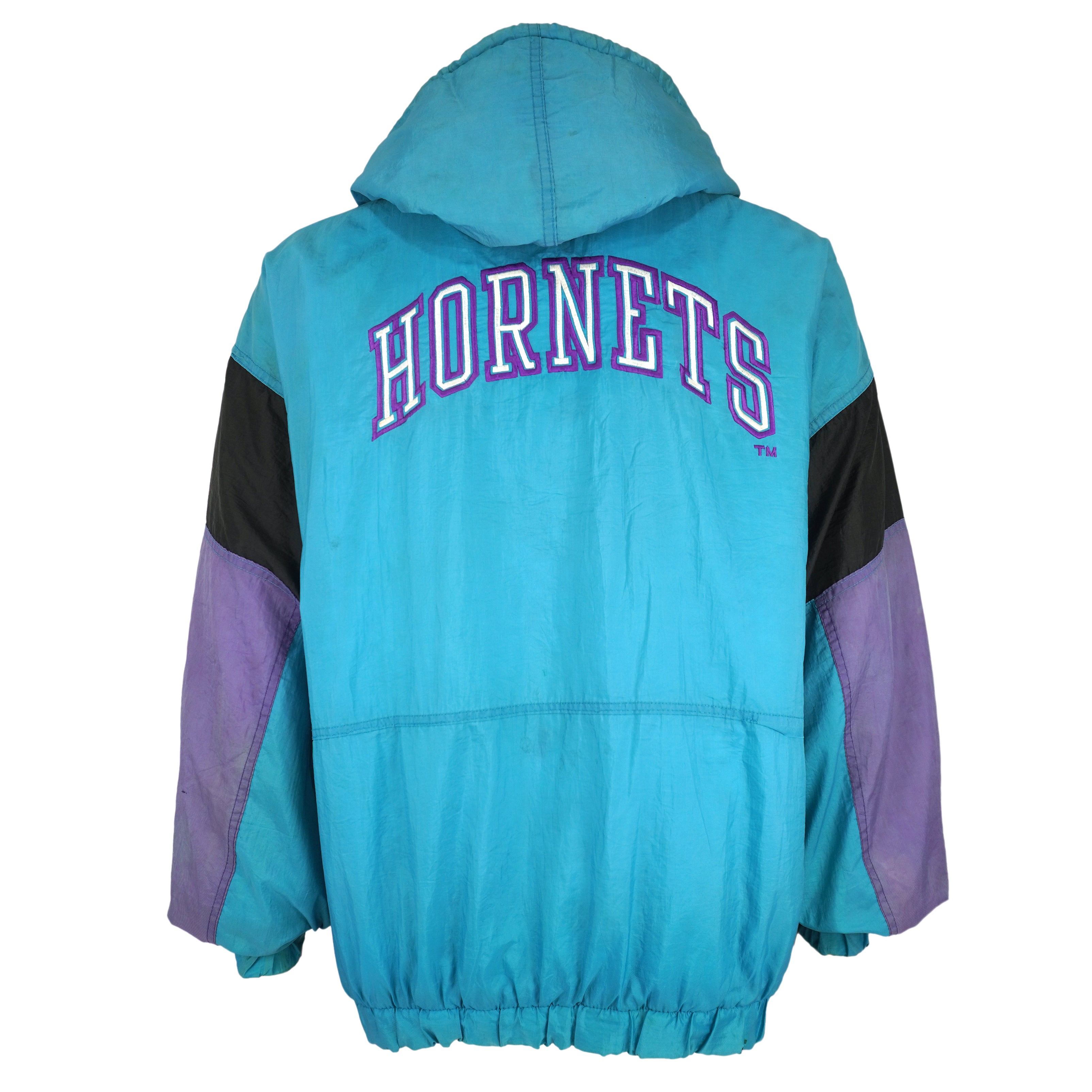 NBA (Competitor) - Charlotte Hornets Hooded Puffer Jacket 1990s X-Large Vintage Retro Basketball