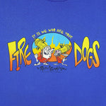 Vintage (Hanes) - MTV Fire Dogs the Ren & Stimpy Show T-Shirt 1990s Medium Vintage Retro