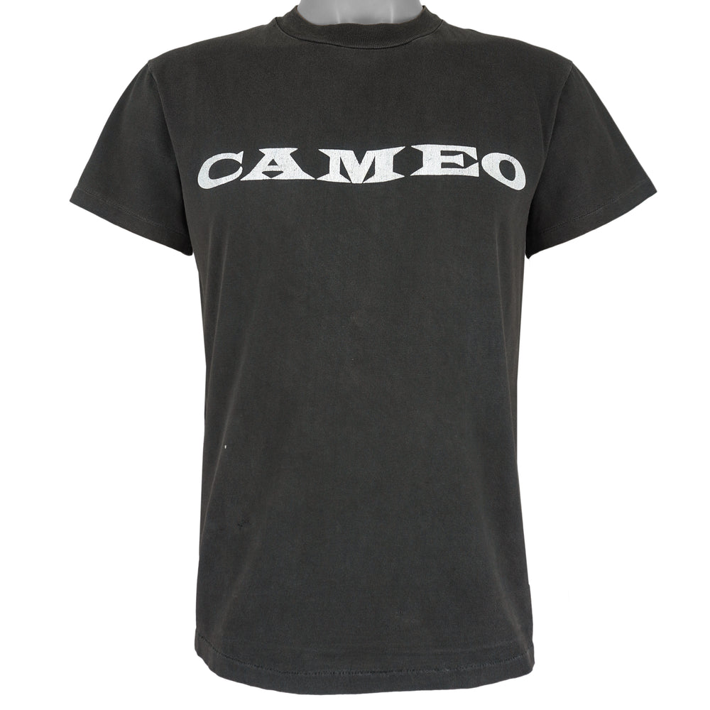Vintage (Hanes) - Cameo Real Men Wear Black Single Stitch T-Shirt 1990 Medium Vintage Retro
