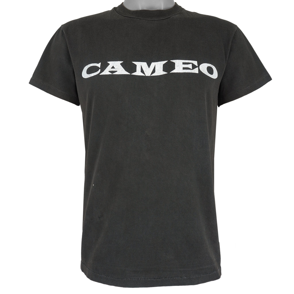 Vintage (Hanes) - Cameo Real Men Wear Black Single Stitch T-Shirt 1990 Medium Vintage Retro