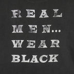 Vintage (Hanes) - Cameo Real Men Wear Black Single Stitch T-Shirt 1990 Medium Vintage Retro
