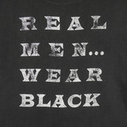 Vintage (Hanes) - Cameo Real Men Wear Black Single Stitch T-Shirt 1990 Medium Vintage Retro