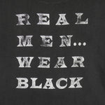 Vintage (Hanes) - Cameo Real Men Wear Black Single Stitch T-Shirt 1990 Medium Vintage Retro