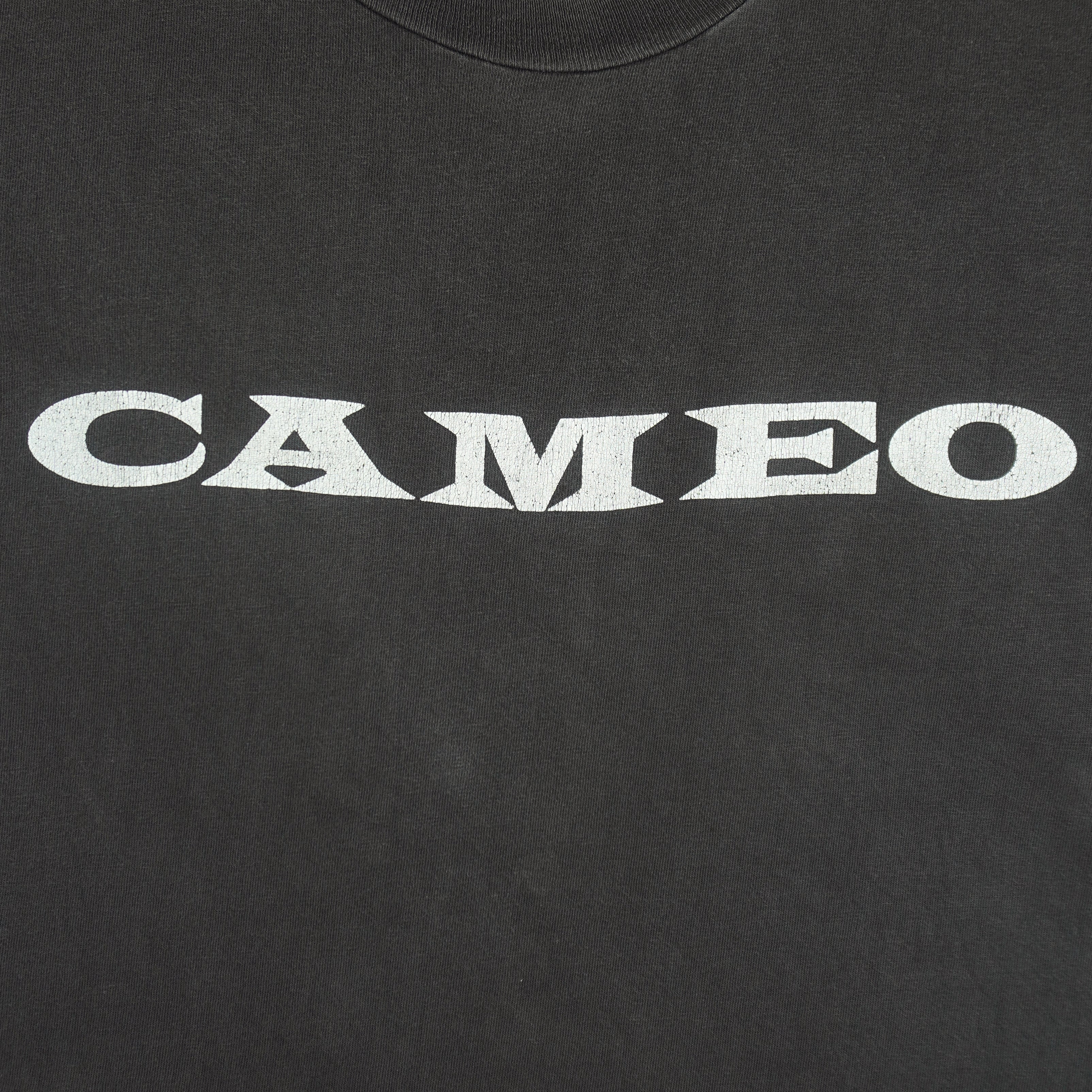 Vintage (Hanes) - Cameo Real Men Wear Black Single Stitch T-Shirt 1990 Medium Vintage Retro