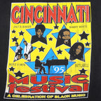 Vintage (Logo 7) - Cincinnati Music Festival T-Shirt 1995 Large in black