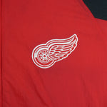NHL (Logo Athletic) - Detroit Red Wings Hooded Puffer Jacket 2000s X-Large Vintage Retro Hockey
