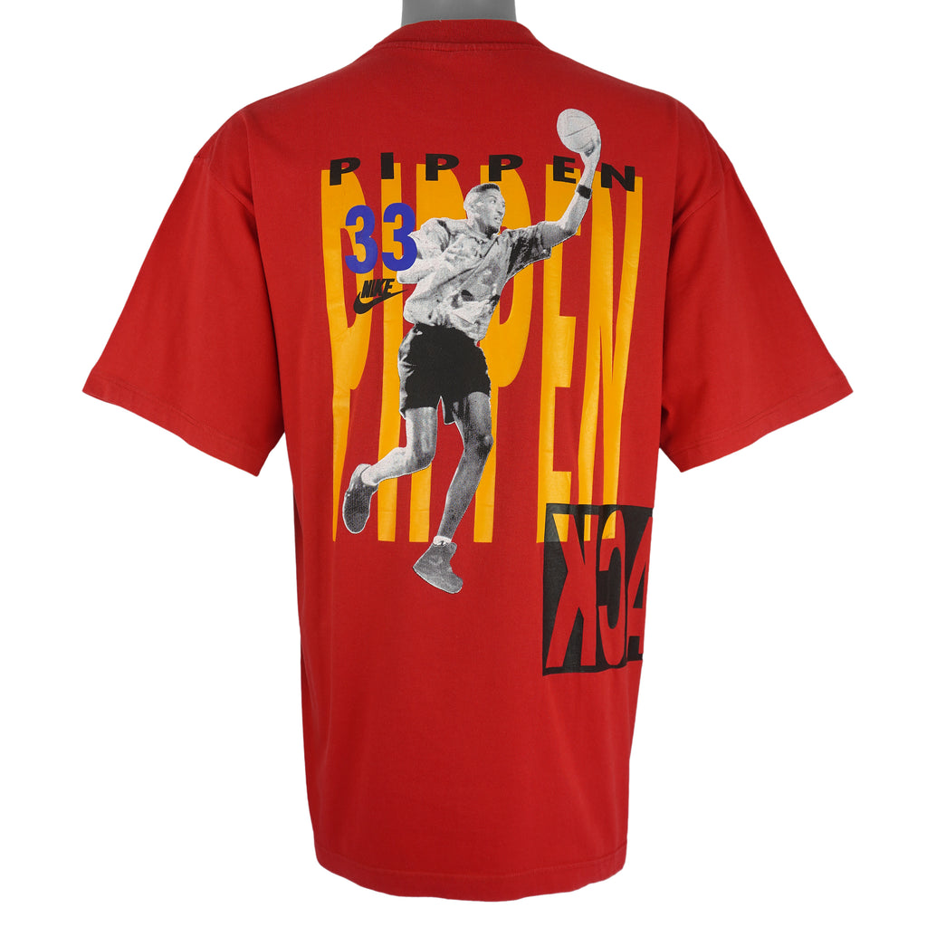 Nike - NBA Michael Jordan & Scottie Pippen T-Shirt 1990s X-Large Vintage Retro Basketball