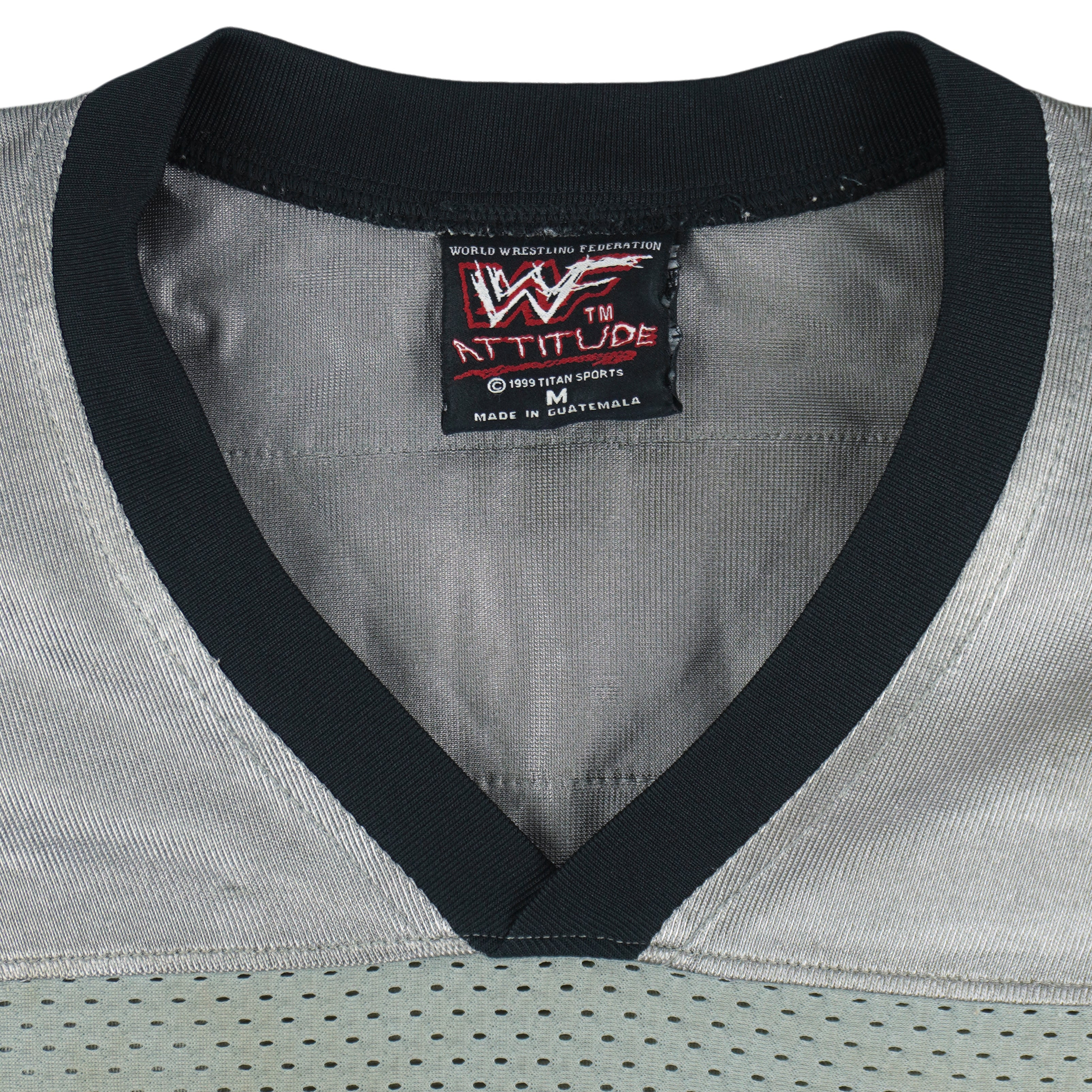 Vintage - WWE The Rock SmackDown Jersey T-Shirt 1999 Medium Vintage Retro
