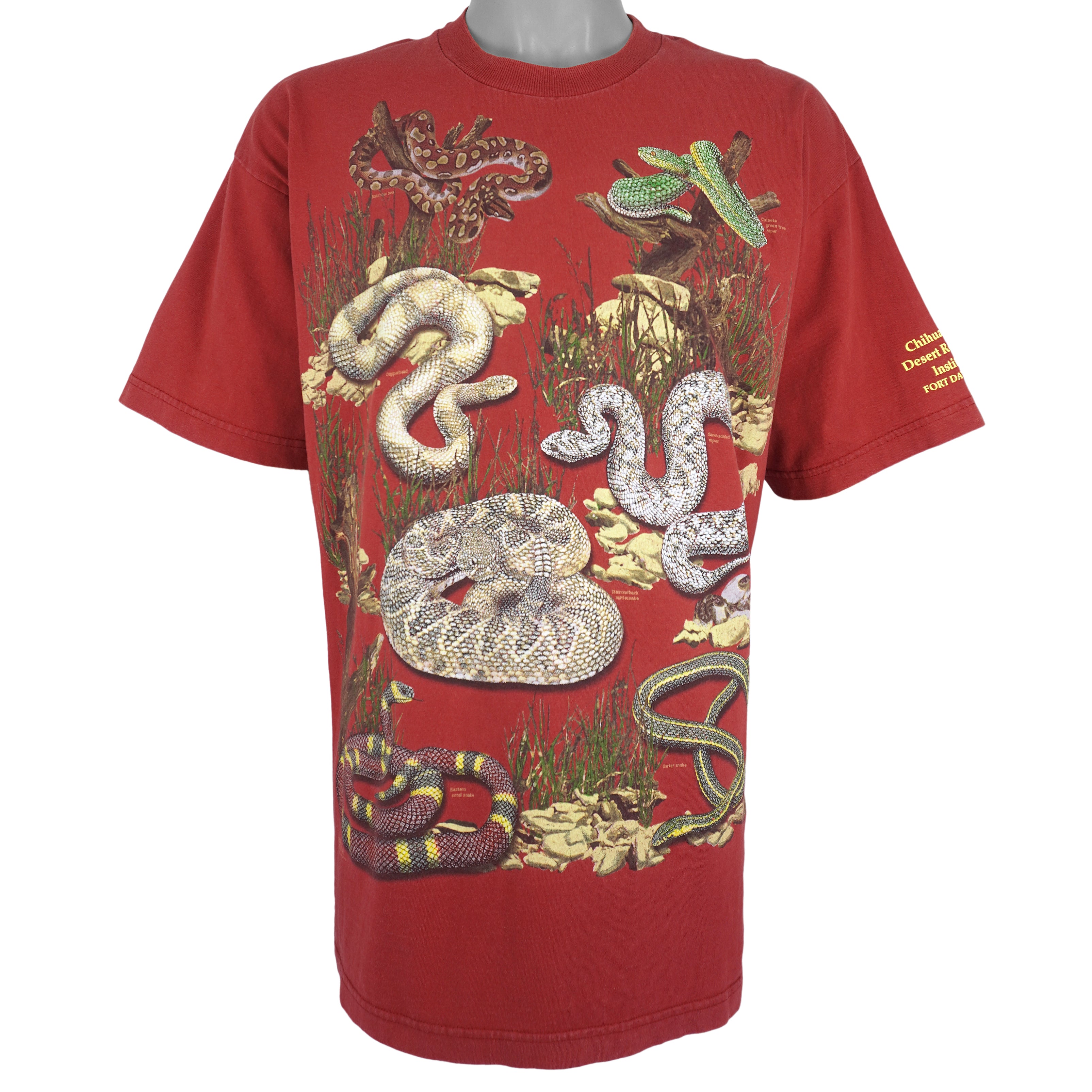 Vintage (Bay Side) - Snake Chihuahuan Desert Research Institute T-Shirt 2002 X-Large Vintage Retro