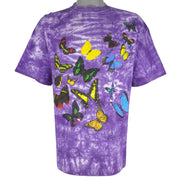 Vintage (Tico) - Butterflies Rainforest Costa Rica Tie-Dye T-Shirt 1990s X-Large Vintage Retro