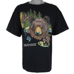 Vintage (Alore) - Great Smoky Mountains Bears Animal Print T-Shirt 1990s X-Large