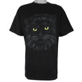 Vintage (Gildan) - Black Cat Animal Printed T-Shirt 1990s X-Large Vintage Retro