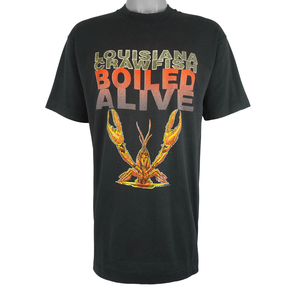 Vintage (UST) - Louisiana Crawfish Boiled Alive T-Shirt 1990 X-Large Vintage Retro