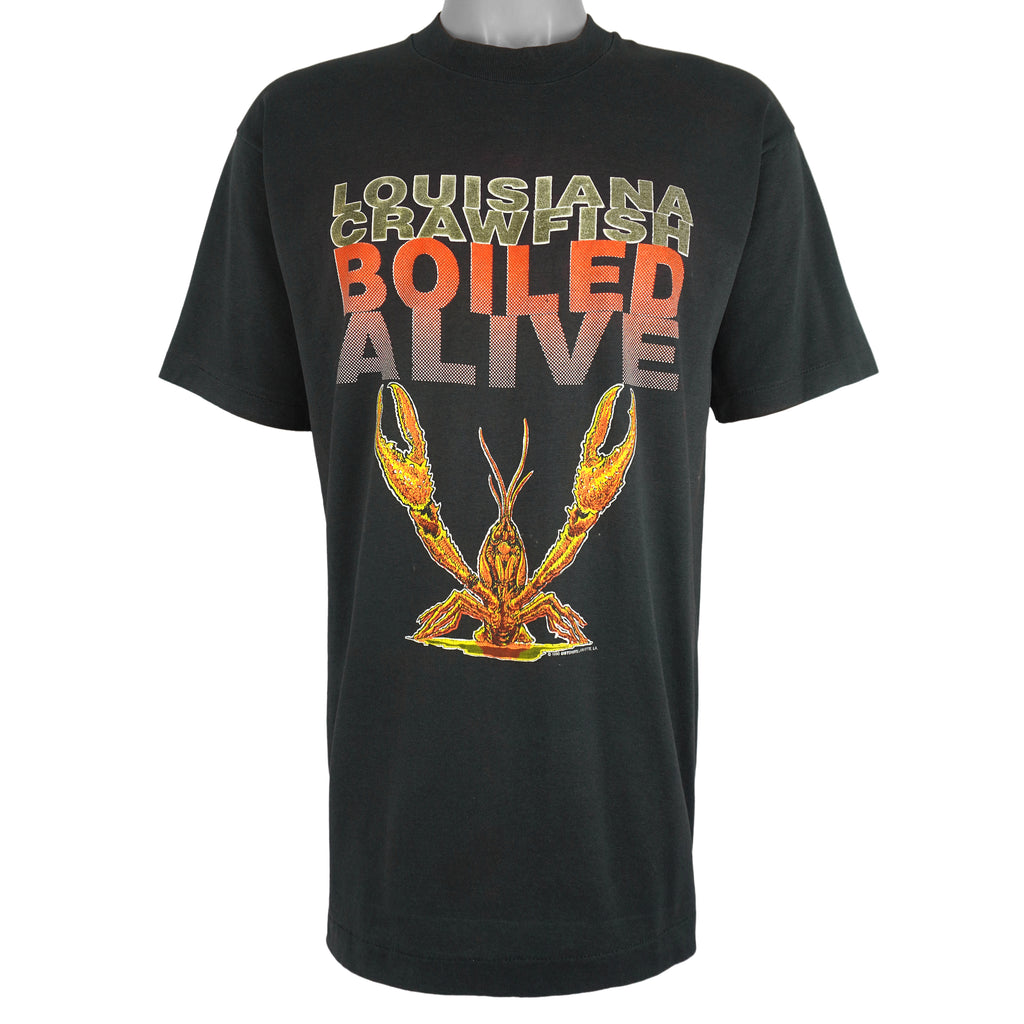 Vintage (UST) - Louisiana Crawfish Boiled Alive T-Shirt 1990 X-Large Vintage Retro