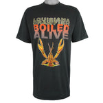 Vintage (UST) - Louisiana Crawfish Boiled Alive T-Shirt 1990 X-Large