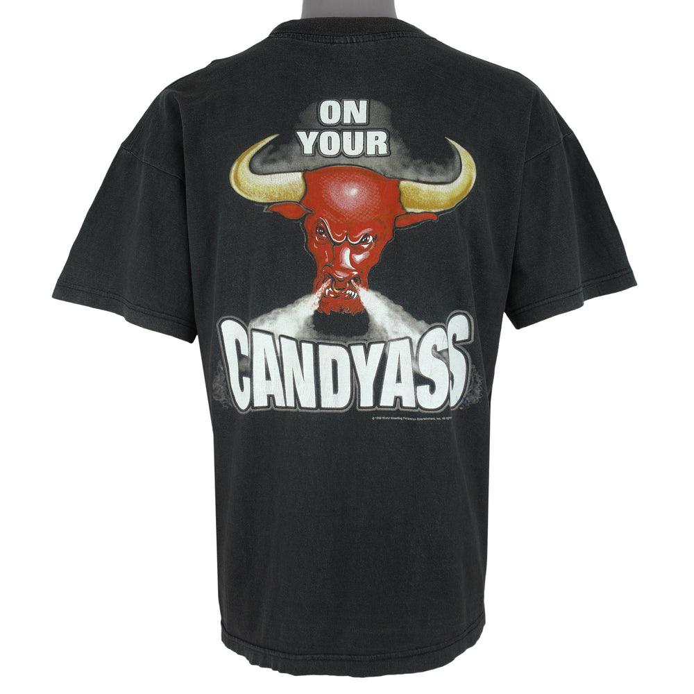 Vintage - WWF On Your Candyass Spell-Out T-Shirt 1999 Large Vintage Retro