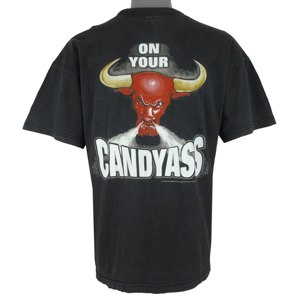 Vintage - WWF On Your Candyass Spell-Out T-Shirt 1999 Large Vintage Retro