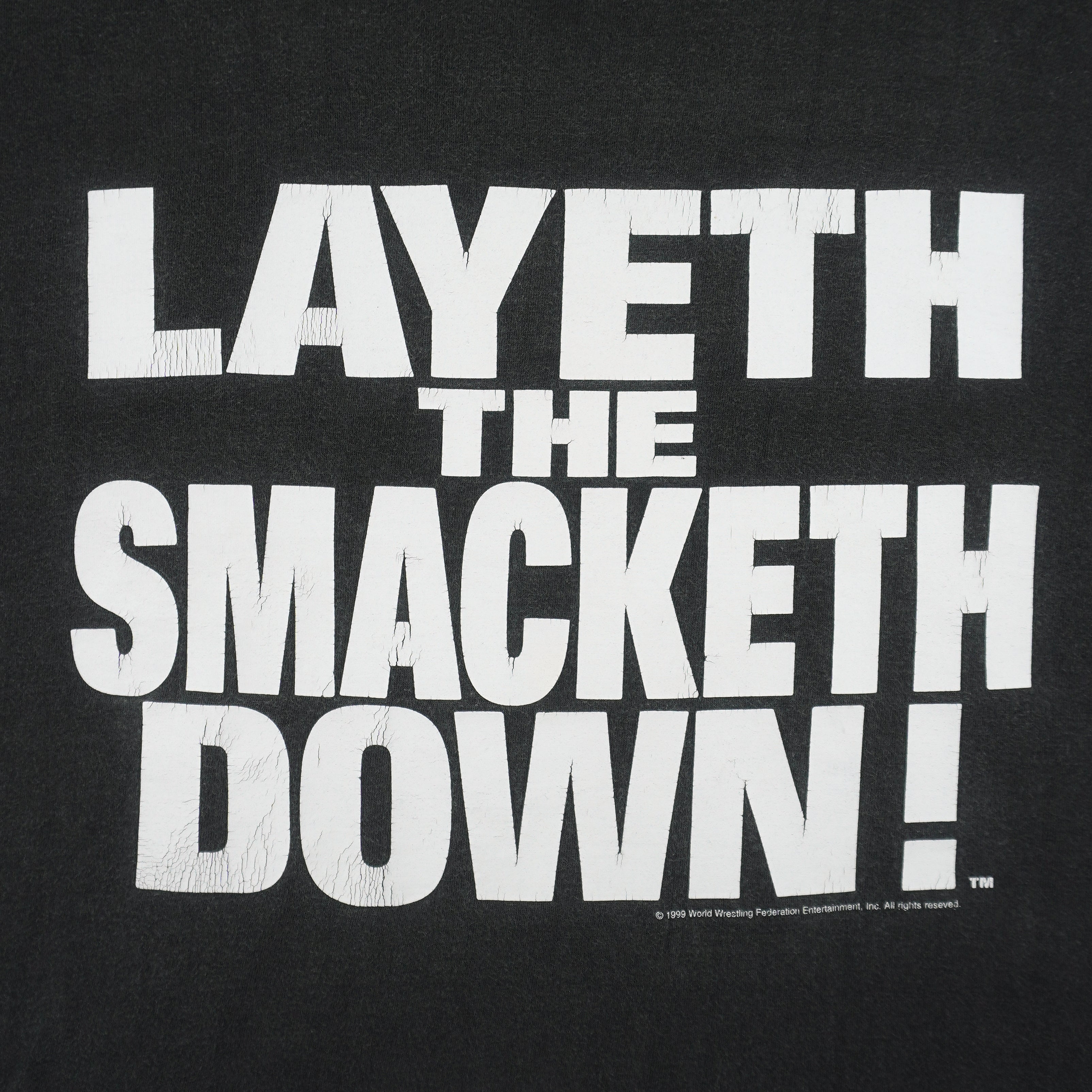 Vintage - WWF On Your Candyass Spell-Out T-Shirt 1999 Large Vintage Retro