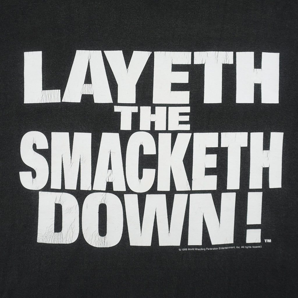 Vintage - WWF On Your Candyass Spell-Out T-Shirt 1999 Large Vintage Retro