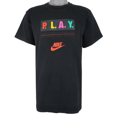 Nike - Participate In The Lives Of America's Youth Spell-Out T-Shirt 1990s Large